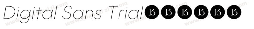 Digital Sans Trial字体转换